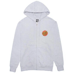 Santa Cruz Classic Dot Zip Up Hoodie - Grey Heather