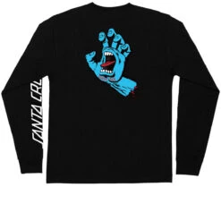 Santa Cruz Screaming Hand Long Sleeve T-Shirt - Black -DADDIES Skate Gear 659641777835