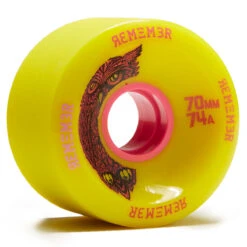 Remember Hoot Slide 74a Longboard Wheels - Yellow - 70mm
