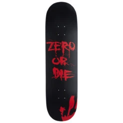 Zero Or Die Skateboard Deck - Black Dipped - 8.50"