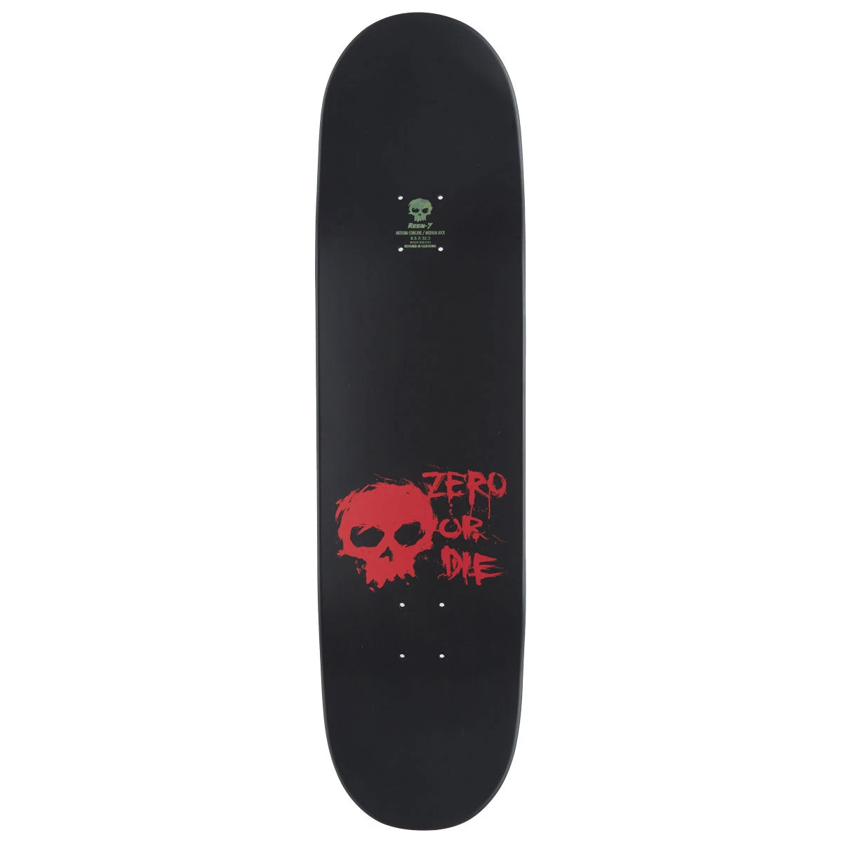 Zero Or Die Skateboard Deck - Black Dipped - 8.50" 4 Zero Or Die Skateboard Deck - Black Dipped - 8.50" - Image 2