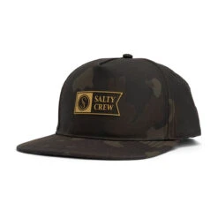 Salty Crew Apex Snapback Hat - Dark Camo