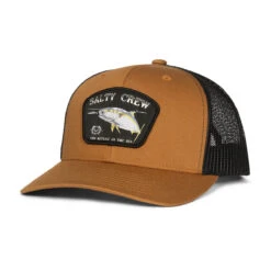 Salty Crew Surface Retro Trucker Hat - Camel/Black