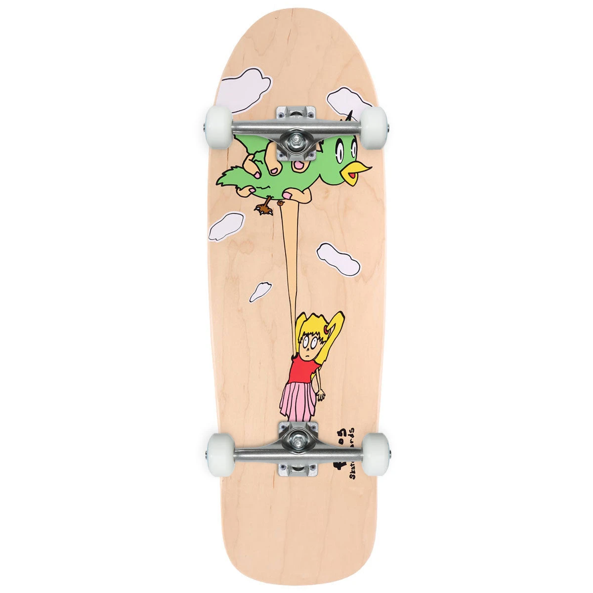 Frog Bird Girl Pat G Skateboard Complete - 9.80" 3 Frog Bird Girl Pat G Skateboard Complete - 9.80"