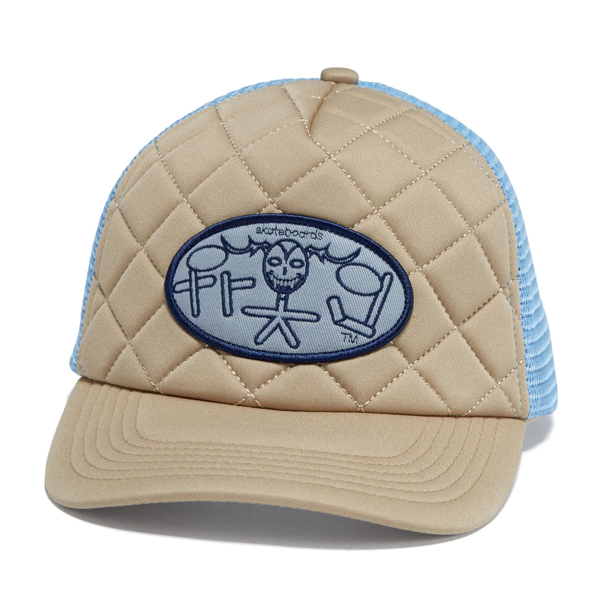 Frog Skoom Logo Trucker Hat - Brown/Blue 3 Frog Skoom Logo Trucker Hat - Brown/Blue