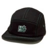 Habitat Ivy League 5 Panel Hat - Black -DADDIES Skate Gear 810131851750 1