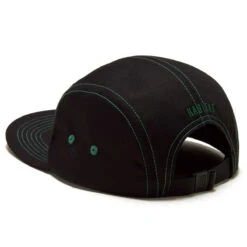 Habitat Ivy League 5 Panel Hat - Black -DADDIES Skate Gear 810131851750 2