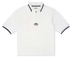 Metalwood World Class Zip Polo Shirt - White