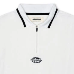 Metalwood World Class Zip Polo Shirt - White -DADDIES Skate Gear 810180701990 3