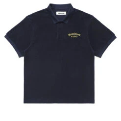 Metalwood Medieval Terry Polo Shirt - Navy