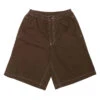 Metalwood Contrast Stitch Elastic Waist Shorts - Dark Chocolate 1 Metalwood Contrast Stitch Elastic Waist Shorts - Dark Chocolate -DADDIES Skate Gear 810180703345 1