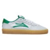 Lakai Cambridge Shoes - White/Green Leather -DADDIES Skate Gear 810180940252 1