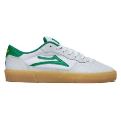 Lakai Cambridge Shoes - White/Green Leather