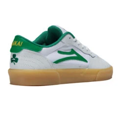 Lakai Cambridge Shoes - White/Green Leather 11 Lakai Cambridge Shoes - White/Green Leather -DADDIES Skate Gear 810180940252 5