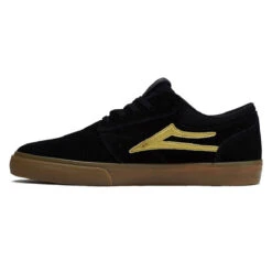 Lakai Griffin Shoes - Black/Gold Suede -DADDIES Skate Gear 810180941952 2