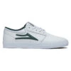Lakai Griffin Shoes - White/Pine Leather -DADDIES Skate Gear 810180942126 1