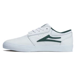 Lakai Griffin Shoes - White/Pine Leather -DADDIES Skate Gear 810180942126 2