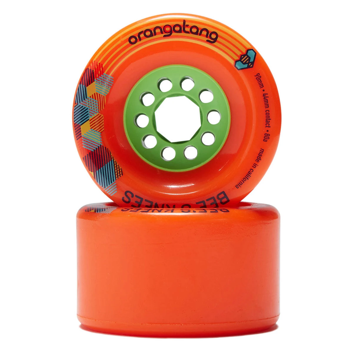 Orangatang Bee's Knees 80a Longboard Wheels - Orange - 90mm 4 Orangatang Bee's Knees 80a Longboard Wheels - Orange - 90mm - Image 2
