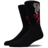 Foundation Skull Fire Socks - Black -DADDIES Skate Gear 827059429091 1