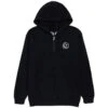 Foundation Star And Moon Embroidered Zip Hoodie - Black -DADDIES Skate Gear 827059443486 1