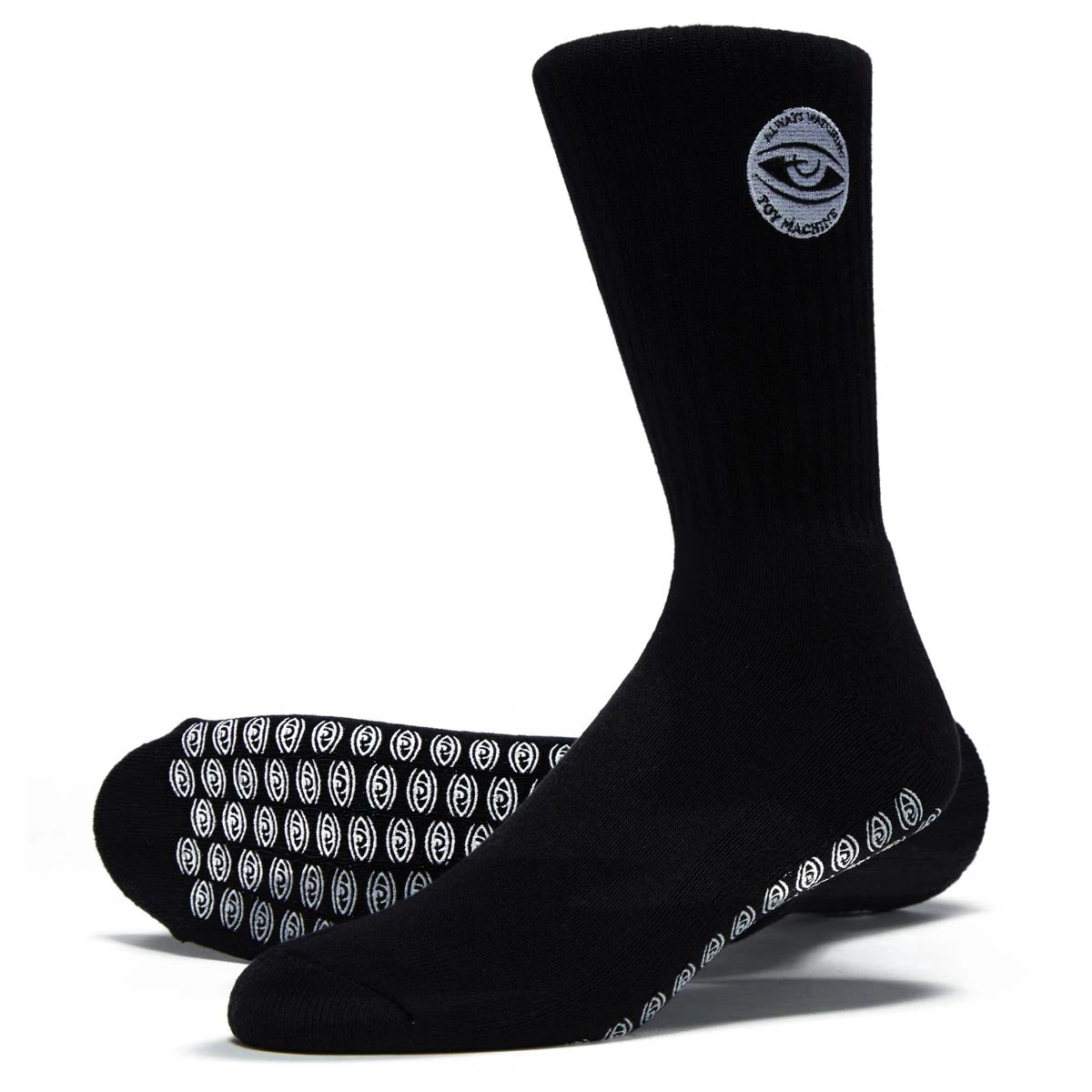 Toy Machine Always Watching Grip Socks - Black 4 Toy Machine Always Watching Grip Socks - Black - Image 2