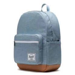 Herschel Supply Pop Quiz Backpack - Ashley Blue Crosshatch/Natural -DADDIES Skate Gear 828432709250 3