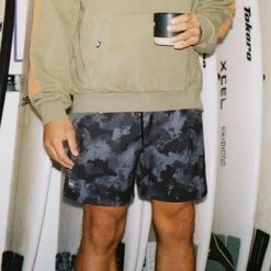 AVVA Strongside Camo Volley Shorts - Black -DADDIES Skate Gear 840330619448 3