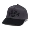 AVVA Old E Arch Snapback Hat - Black/Charcoal Grey -DADDIES Skate Gear 840330623971 1