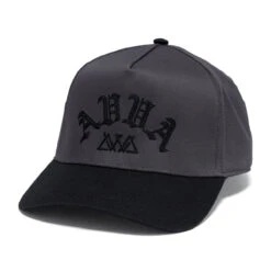 AVVA Old E Arch Snapback Hat - Black/Charcoal Grey