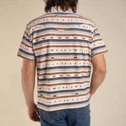 Sendero Cantina Terry Polo Shirt - Gray/Tan Southwest 9 Sendero Cantina Terry Polo Shirt - Gray/Tan Southwest -DADDIES Skate Gear 840380314096 3