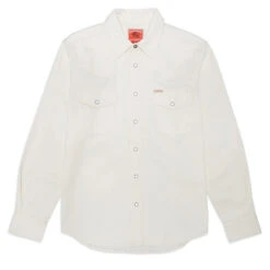 Sendero The Wyatt Pearl Snap Long Sleeve Shirt - Ecru