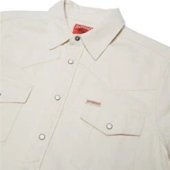 Sendero The Wyatt Pearl Snap Long Sleeve Shirt - Ecru -DADDIES Skate Gear 840380315215 3