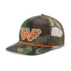 Seager X Waylon Jennings Flying W Snapback Hat - Camo -DADDIES Skate Gear 840409719338 1