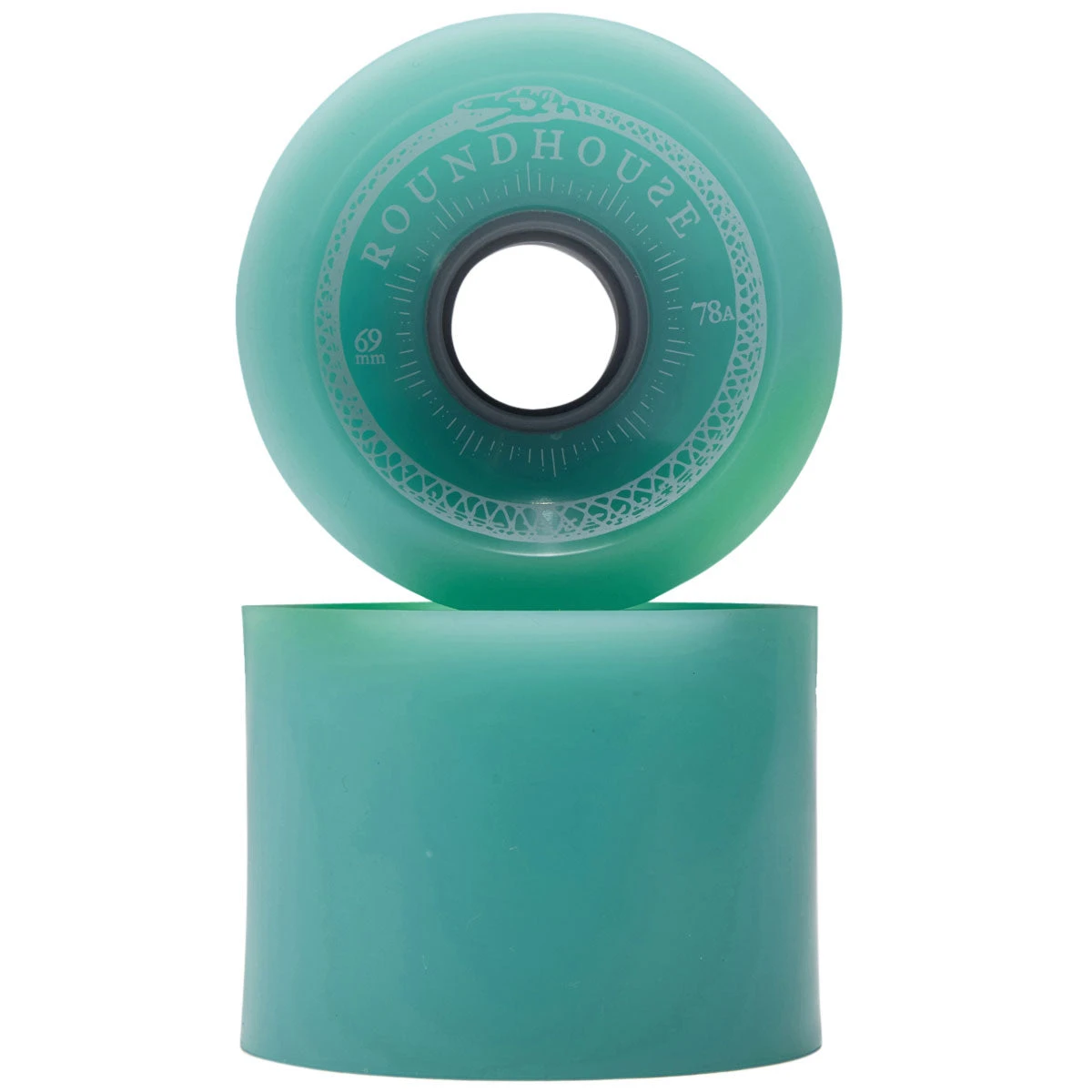 Carver Roundhouse Concave 78a Longboard Wheels - Glass Green - 69mm 4 Carver Roundhouse Concave 78a Longboard Wheels - Glass Green - 69mm - Image 2