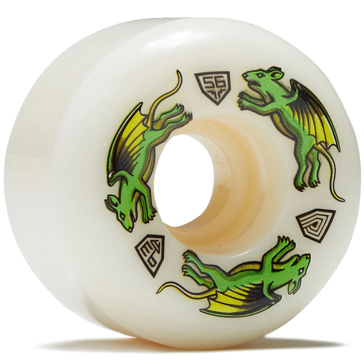 Powell Peralta Powell-Peralta Dragon Formula 93a Nano Rat A2 Skateboard Wheels - Off White - 56mm 3 Powell Peralta Powell-Peralta Dragon Formula 93a Nano Rat A2 Skateboard Wheels - Off White - 56mm