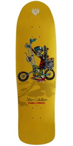 Powell Peralta Powell-Peralta Flight Steve Caballero Chopper Bike Skateboard Deck - Yellow - 9.00"