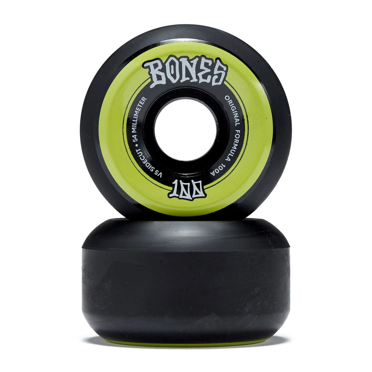Bones 100s Sidecuts 100a V5 Sidecut Skateboard Wheels - Black - 54mm 4 Bones 100s Sidecuts 100a V5 Sidecut Skateboard Wheels - Black - 54mm - Image 2