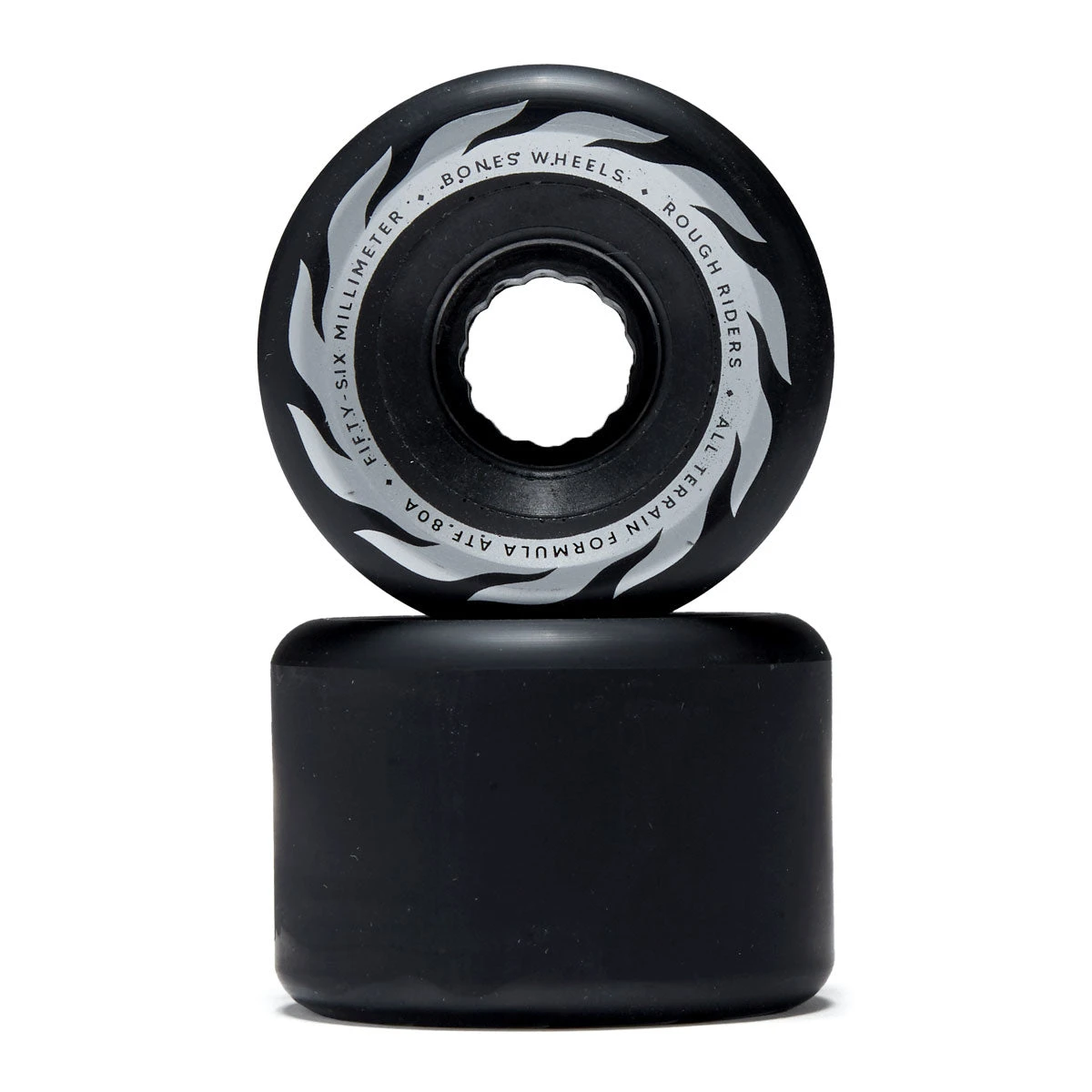 Bones ATF Rough Riders Eternal Flame 80a Skateboard Wheels - Black - 56mm 4 Bones ATF Rough Riders Eternal Flame 80a Skateboard Wheels - Black - 56mm - Image 2