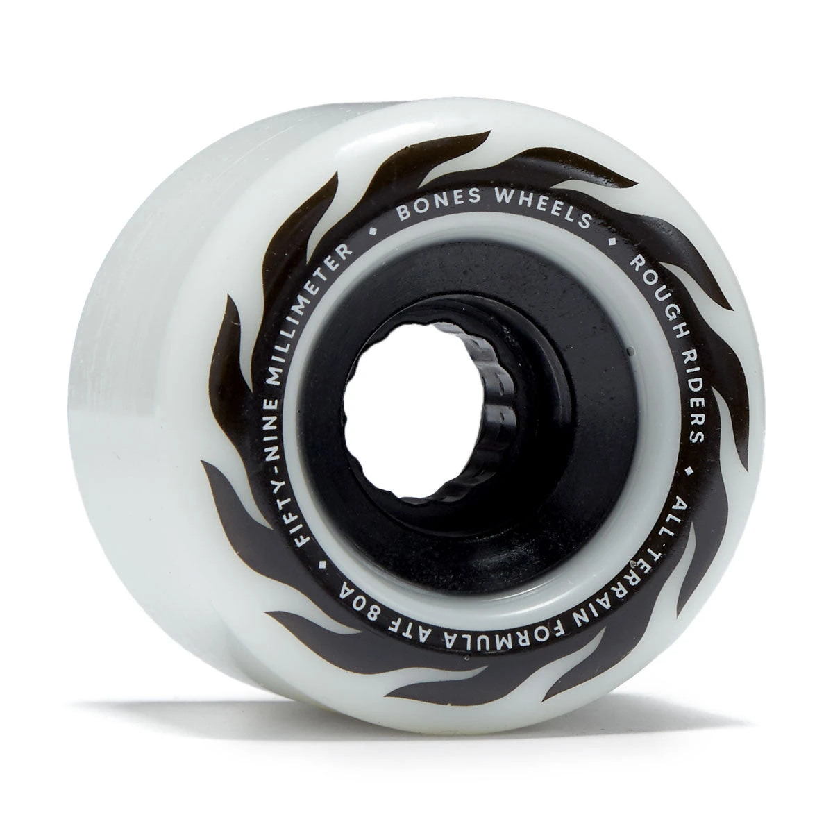 Bones ATF Rough Riders Eternal Flame 80a Skateboard Wheels - White - 59mm 3 Bones ATF Rough Riders Eternal Flame 80a Skateboard Wheels - White - 59mm
