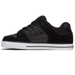 DC Pure Shoes - Black/Black/White -DADDIES Skate Gear 888327403618 2