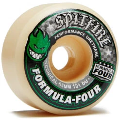 Spitfire F4 101d Conical Skateboard Wheels - Green - 53mm