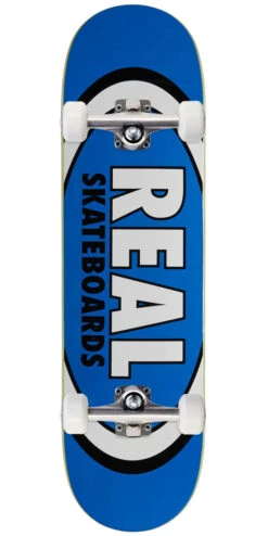Real Team Classic Oval Skateboard Complete - Blue - 8.50"