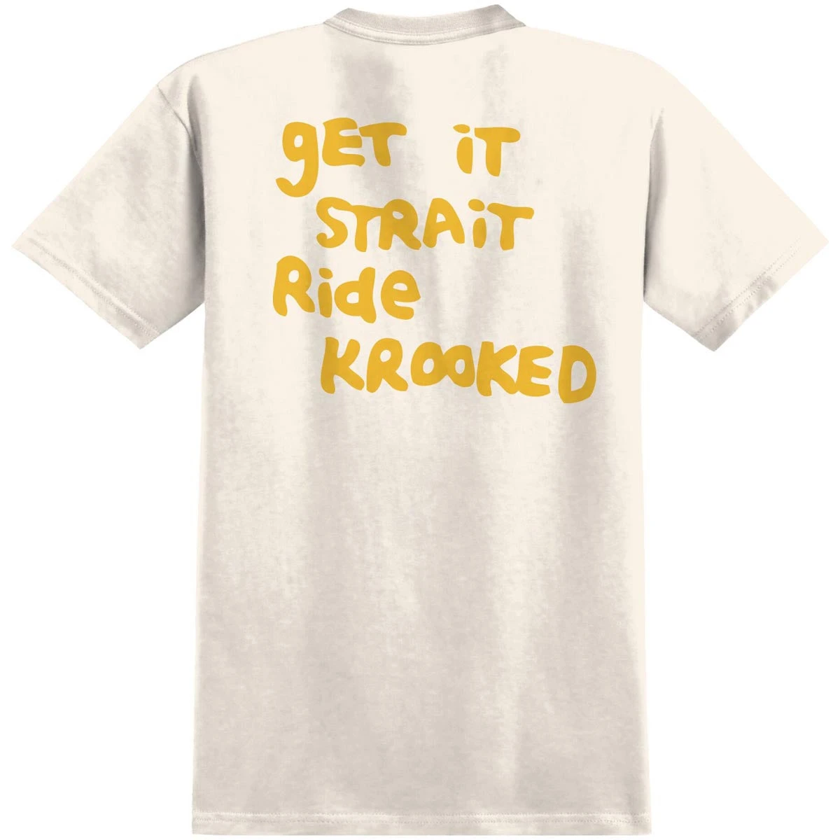 Krooked Strait Eyes T-Shirt - Cream/Gold/Black/White 4 Krooked Strait Eyes T-Shirt - Cream/Gold/Black/White - Image 2