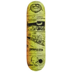 Anti-Hero Hewitt Grimple Sticks Sightings Skateboard Deck - Yellow - 8.38"