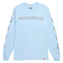 Spitfire Classic '87 Bighead Fill Long Sleeve T-Shirt - Light Blue/Black/White Prints