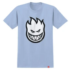 Spitfire Bighead Fill T-Shirt - Powder Blue/White/Black Print