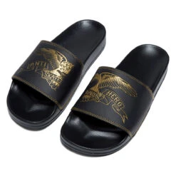 Anti-Hero Basic Eagle Slide Sandals - Black/Gold 11 Anti-Hero Basic Eagle Slide Sandals - Black/Gold -DADDIES Skate Gear 888560346437 5