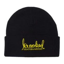 Krooked Skript Beanie - Black/Yellow