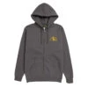 Anti-Hero Rock Dove Emb Zip Up Hoodie - Charcoal/Gold Embroidery