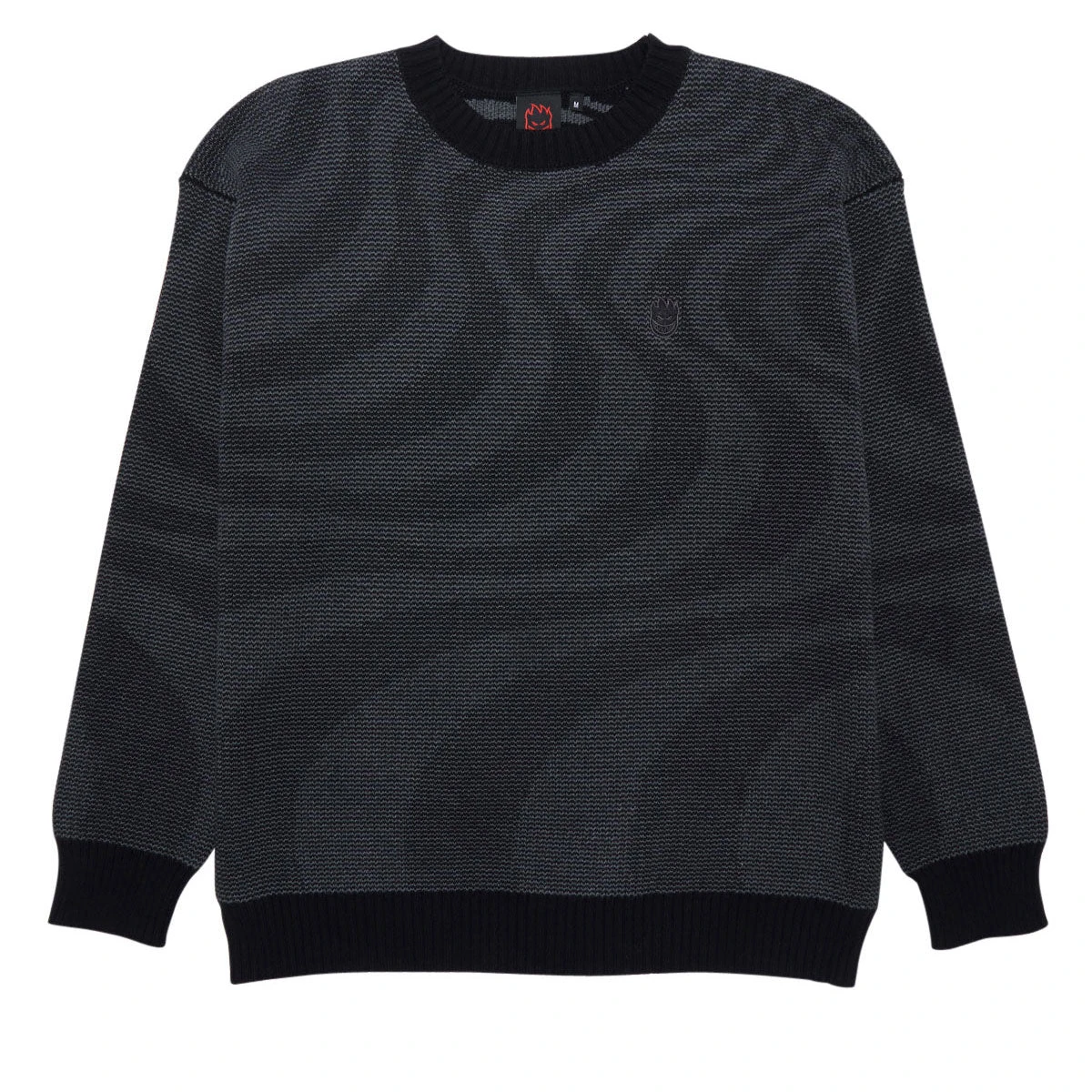 Spitfire Classic Swirl Bighead Fill Emb Sweatshirt - Black/Grey 3 Spitfire Classic Swirl Bighead Fill Emb Sweatshirt - Black/Grey